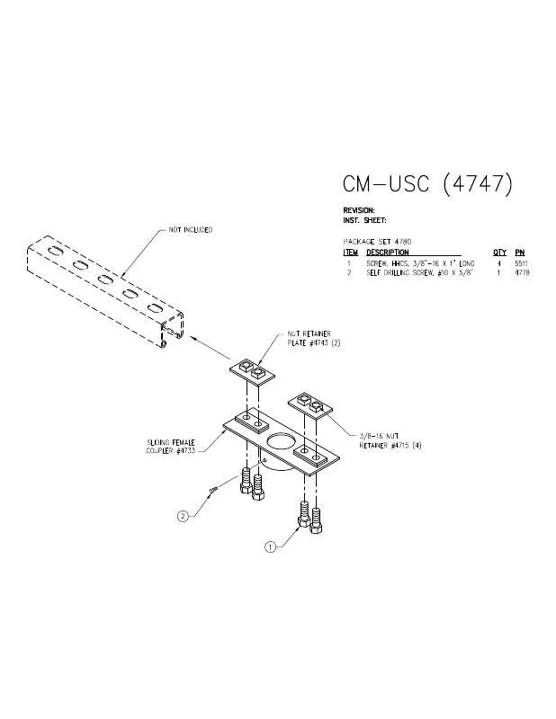 Mode d'emploi DA-LITE CM-USC-4747