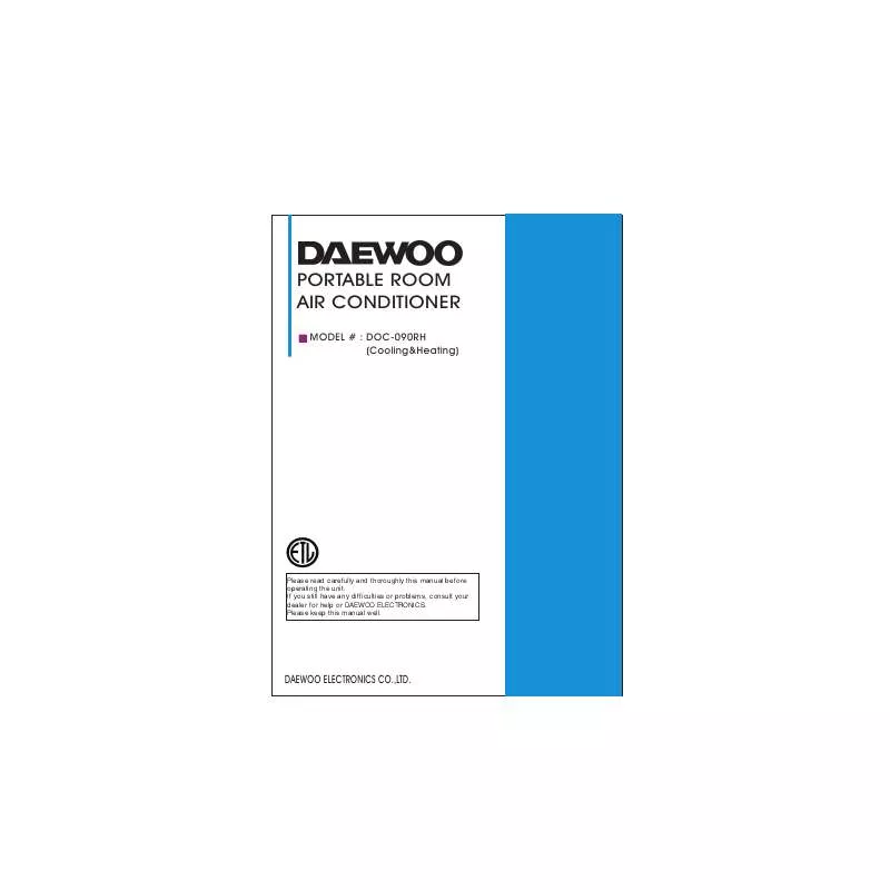 Mode d'emploi DAEWOO DOC-090RH