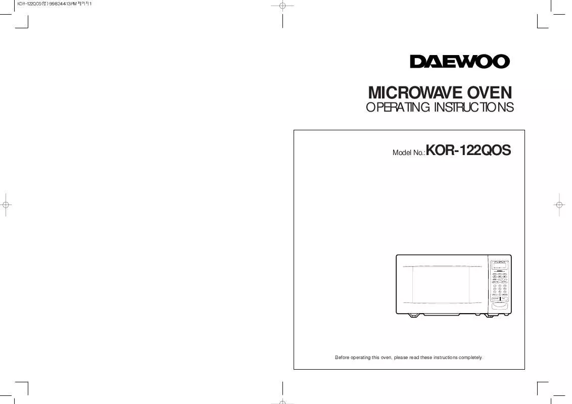 Mode d'emploi DAEWOO KOR-122QOS