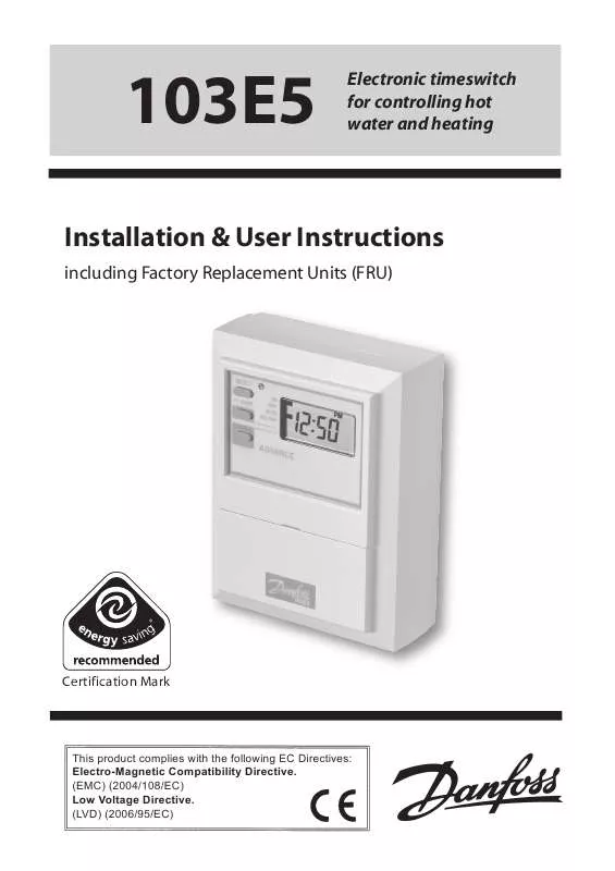 Mode d'emploi DANFOSS 103E5