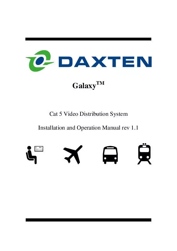 Mode d'emploi DAXTEN GALAXY