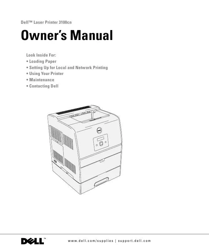 Mode d'emploi DELL 3100CN