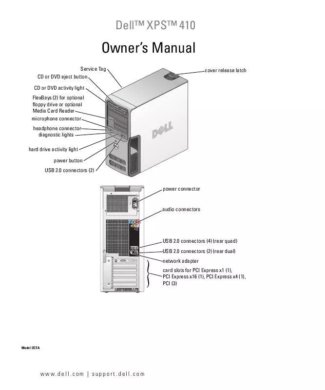 Mode d'emploi DELL PRECISION 410