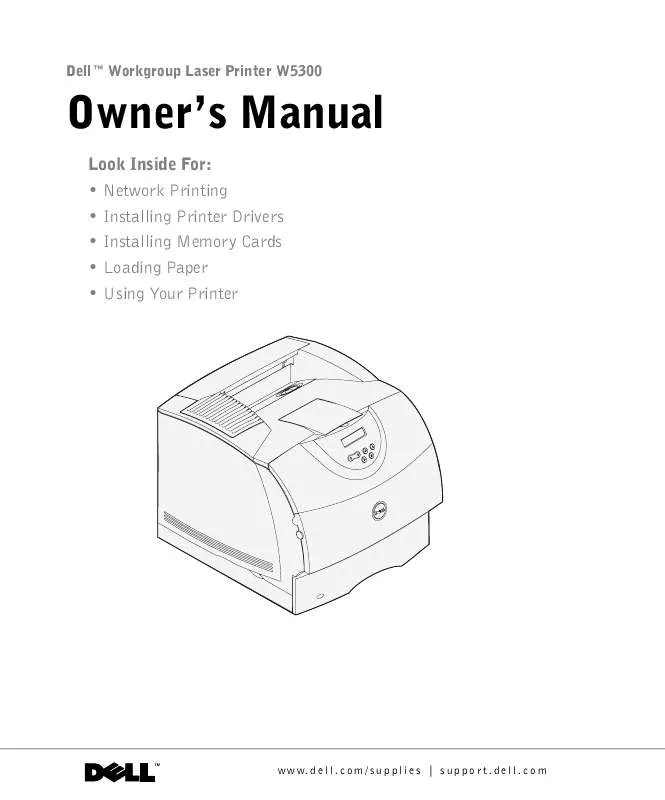 Mode d'emploi DELL W5300