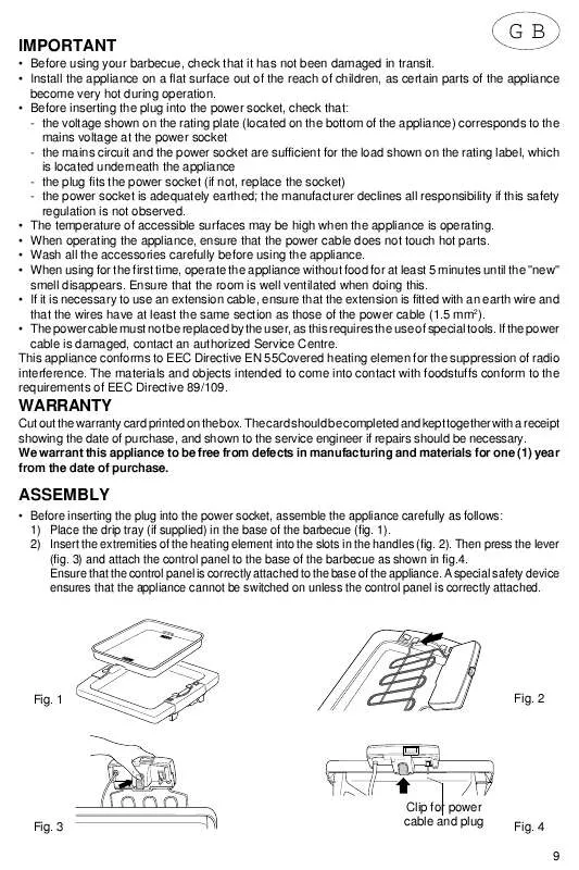 Mode d'emploi DELONGHI BQ 57