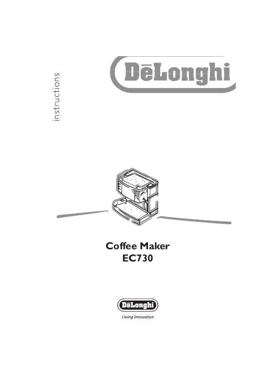 Mode d'emploi DELONGHI COFFEE MAKER EC730