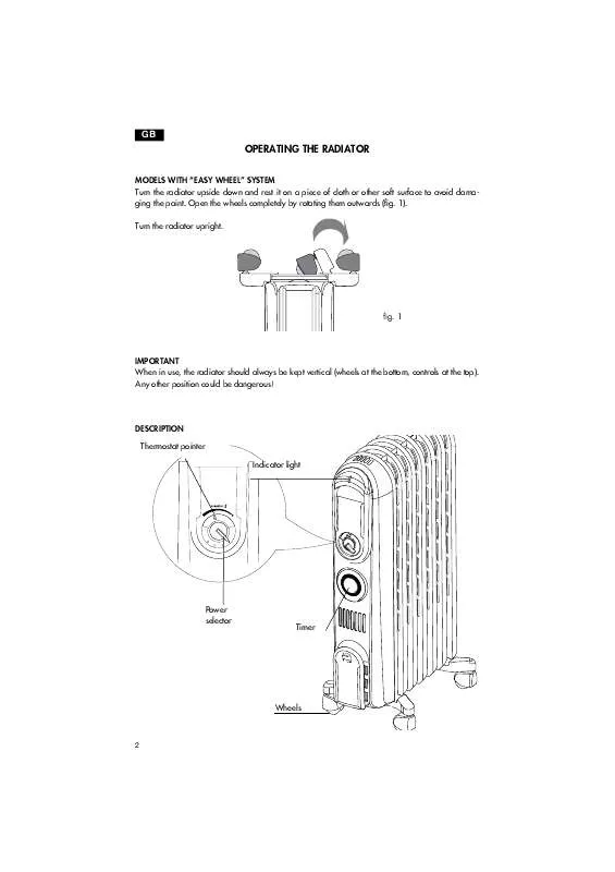 Mode d'emploi DELONGHI V 550715