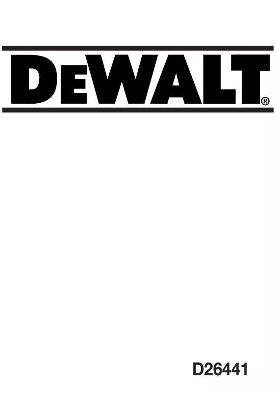 Mode d'emploi DEWALT D26441K