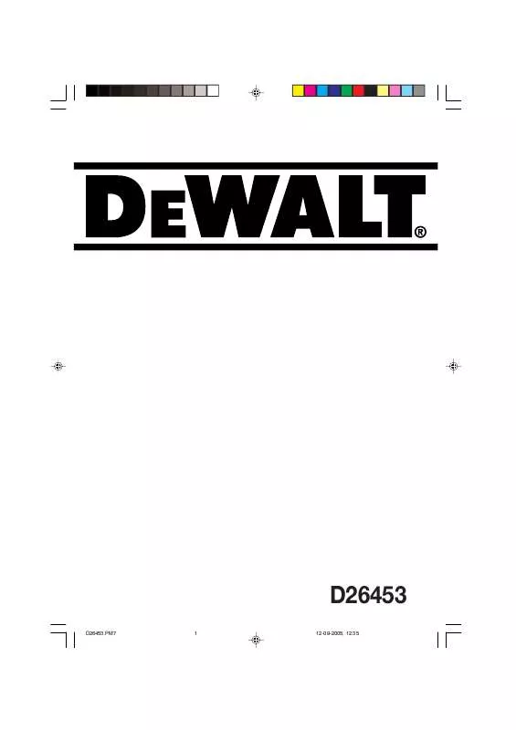 Mode d'emploi DEWALT D26453K