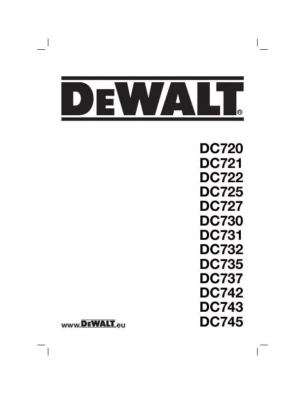 Mode d'emploi DEWALT DC721KA