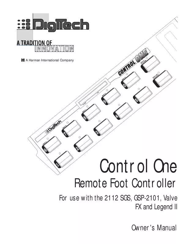 Mode d'emploi DIGITECH C1