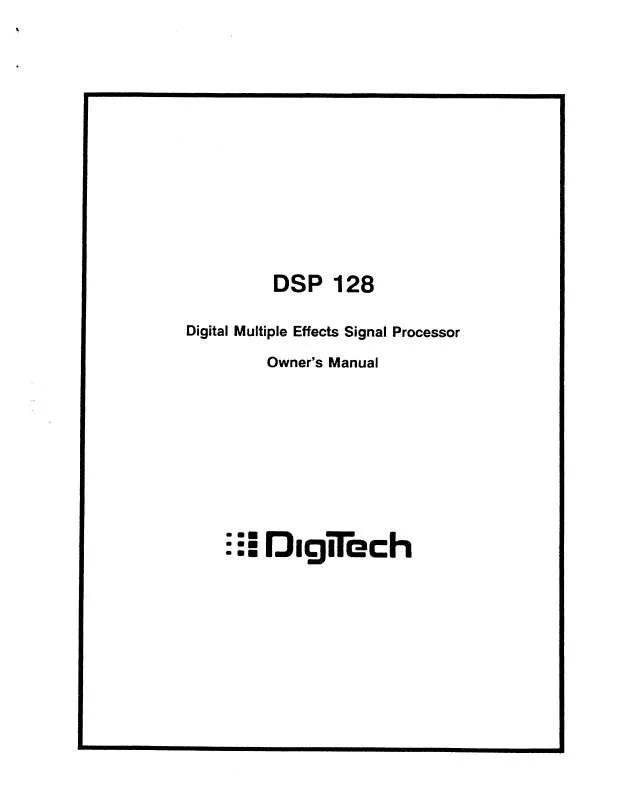 Mode d'emploi DIGITECH DSP128