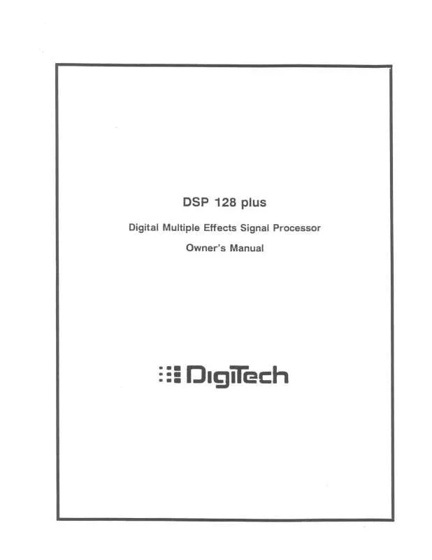 Mode d'emploi DIGITECH DSP128 PLUS