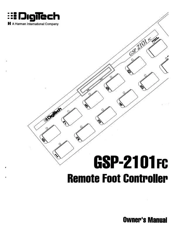 Mode d'emploi DIGITECH GSP2101FC