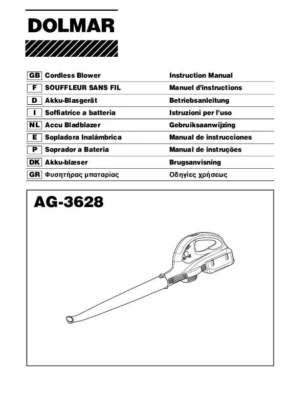 Mode d'emploi DOLMAR AG-3628