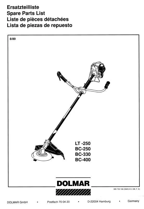 Mode d'emploi DOLMAR BC-250