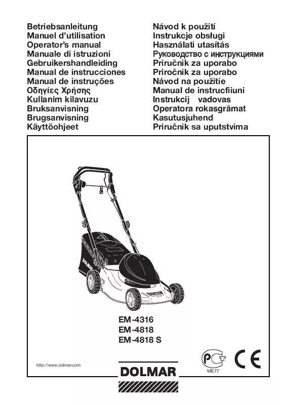 Mode d'emploi DOLMAR EM-4818 S