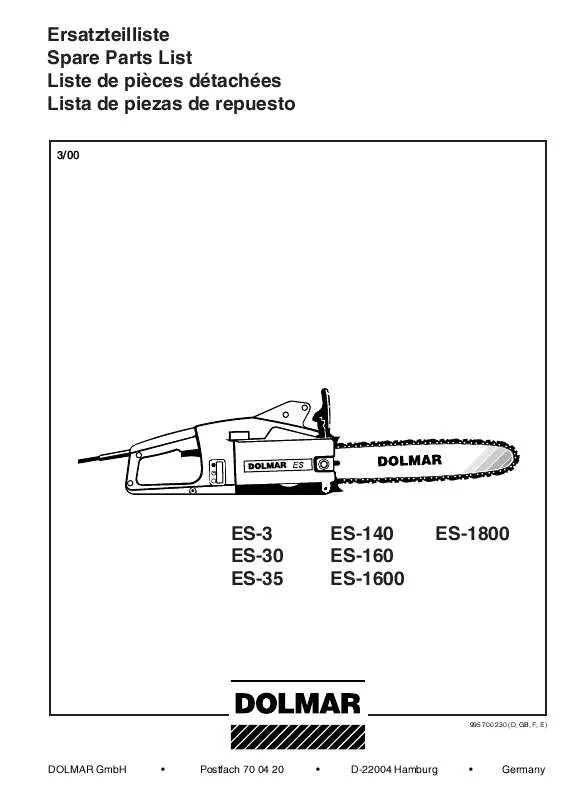 Mode d'emploi DOLMAR ES-30