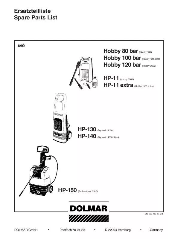 Mode d'emploi DOLMAR HOBBY 120 BAR