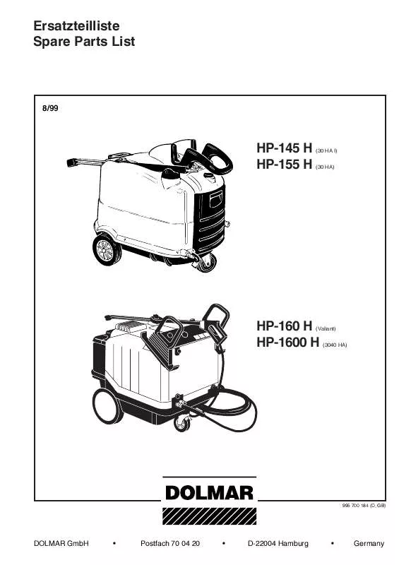 Mode d'emploi DOLMAR HP-155 H