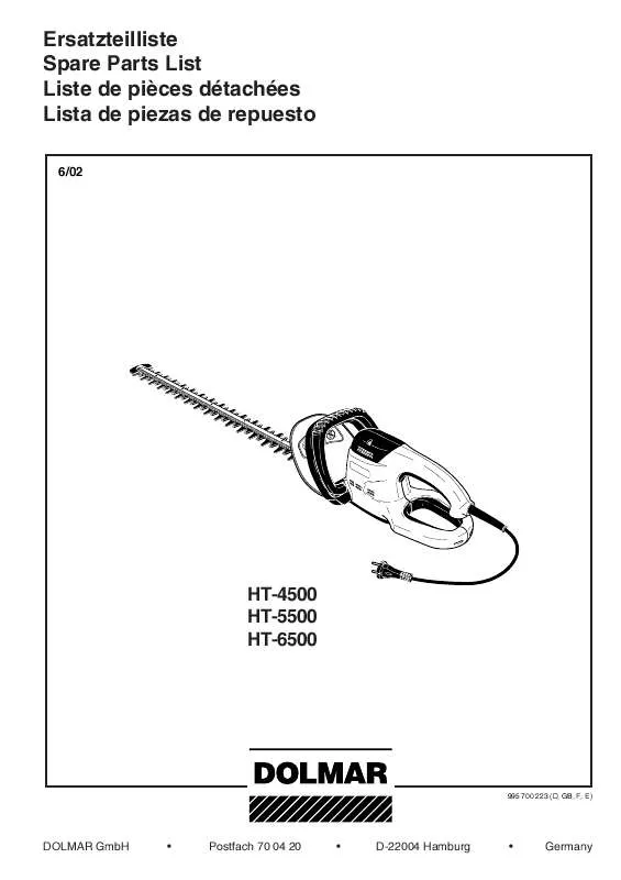 Mode d'emploi DOLMAR HT-4500