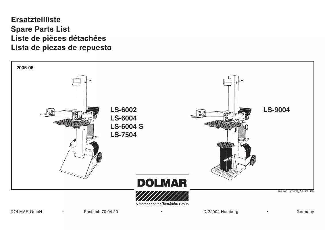 Mode d'emploi DOLMAR LS-6004 S