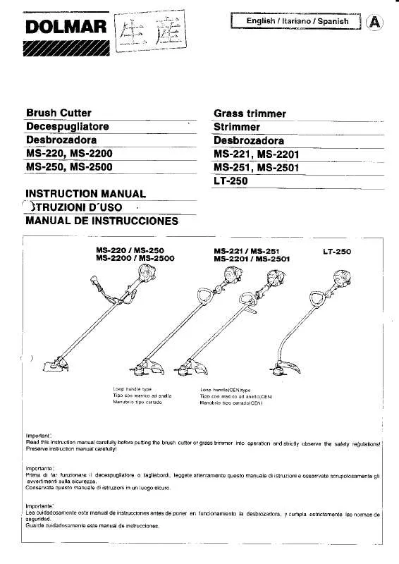 Mode d'emploi DOLMAR MS-2200