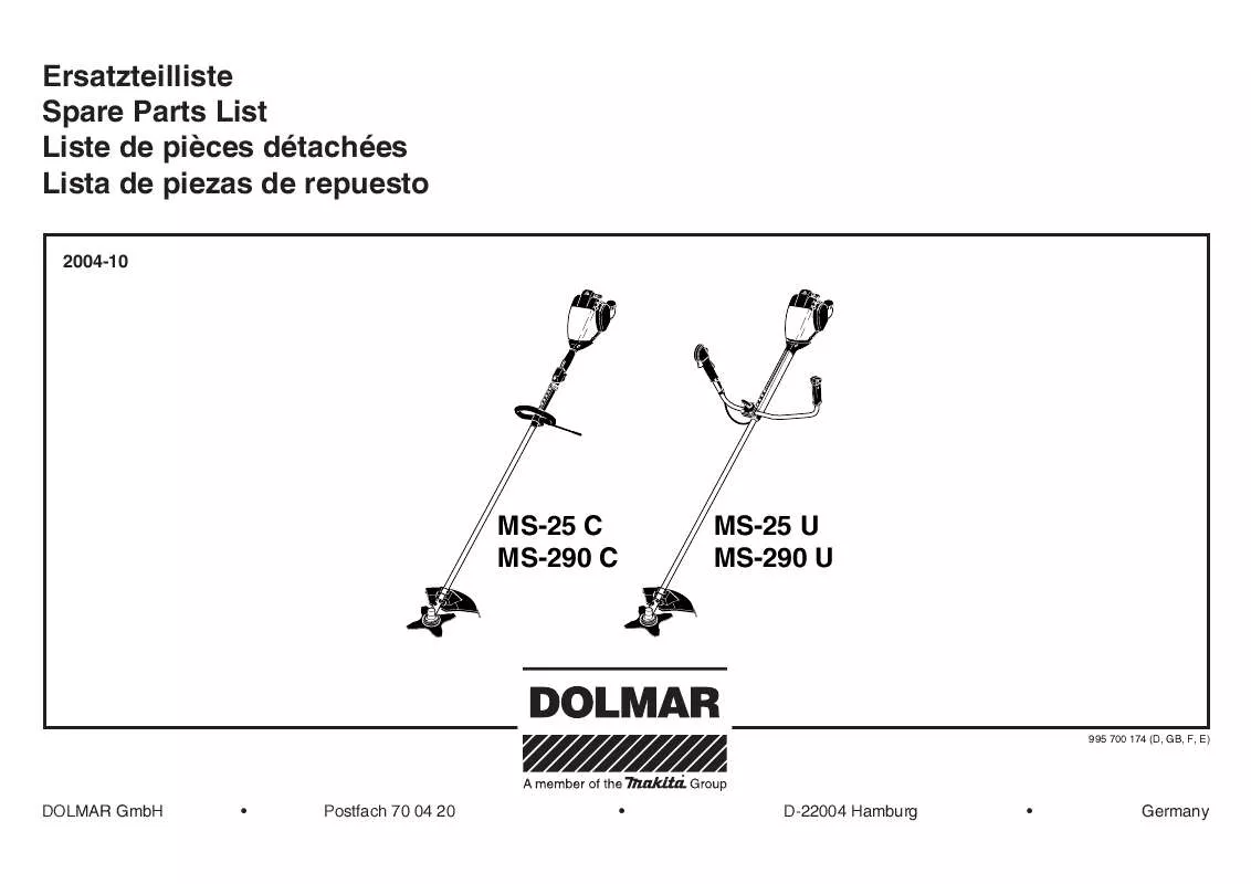 Mode d'emploi DOLMAR MS-25 U