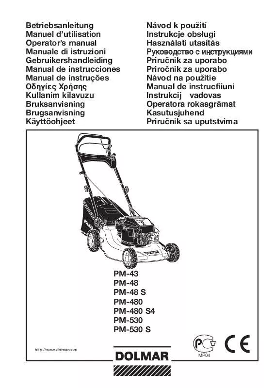 Mode d'emploi DOLMAR PM-480 S4