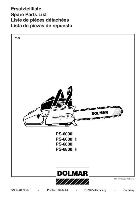 Mode d'emploi DOLMAR PS-6000I