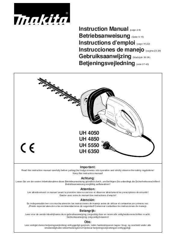 Mode d'emploi DOLMAR UH6350