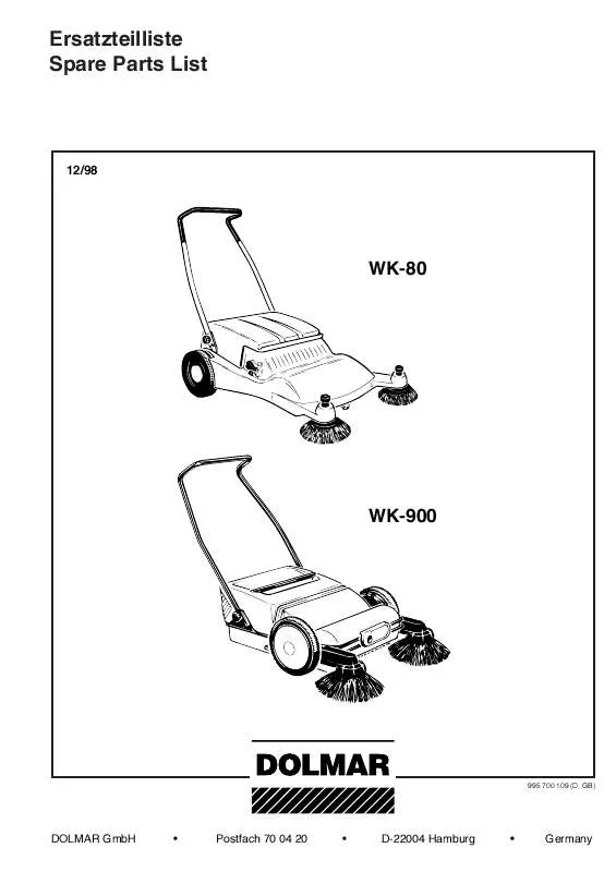 Mode d'emploi DOLMAR WK-80