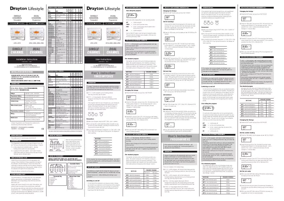 Mode d'emploi DRAYTON LP241