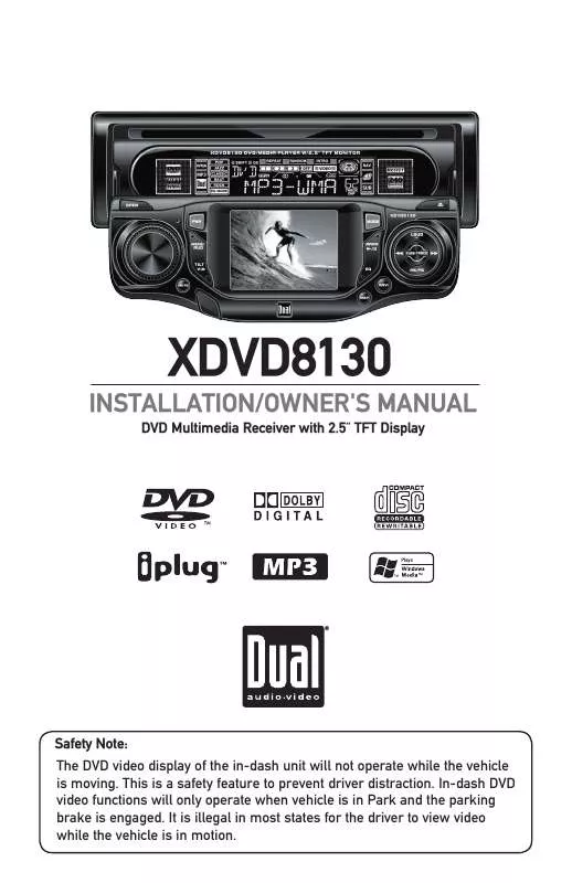 Mode d'emploi DUAL XDVD8130