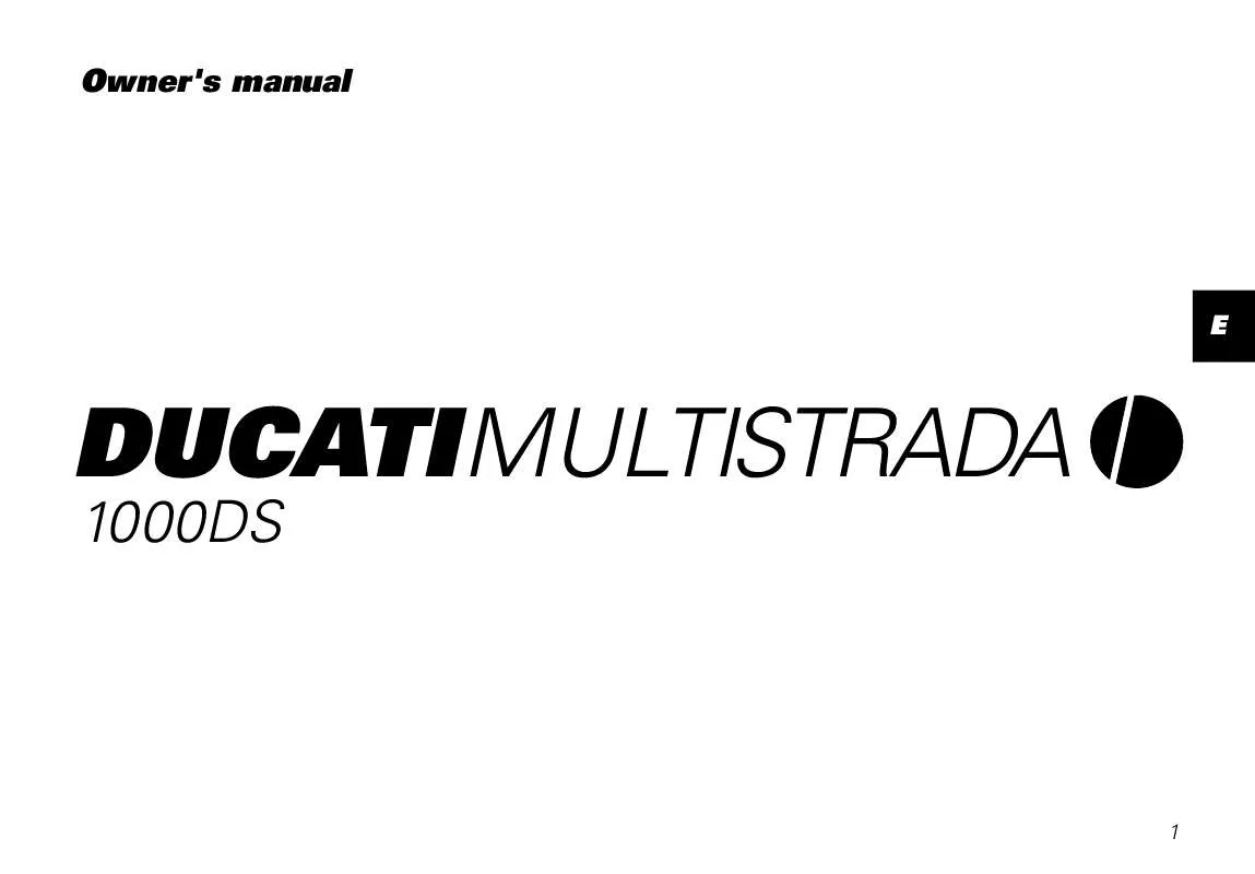 Mode d'emploi DUCATI MULTISTRADA 1000DS