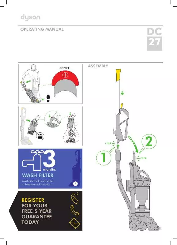 Mode d'emploi DYSON DC27 ALLFLOORS