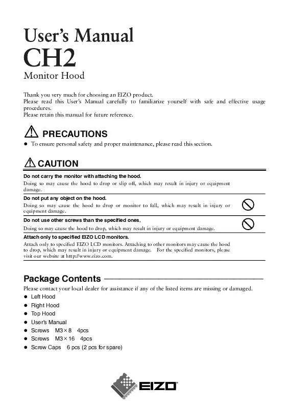 Mode d'emploi EIZO CH2