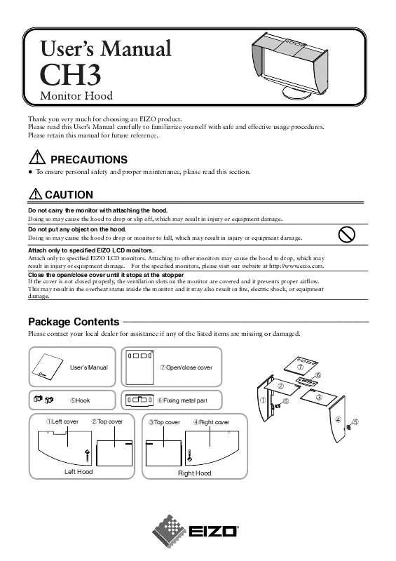 Mode d'emploi EIZO CH3