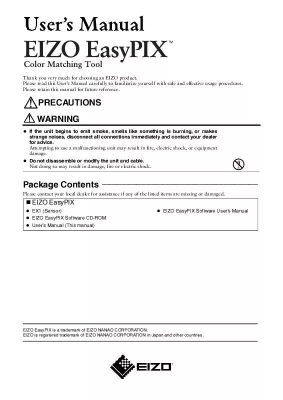 Mode d'emploi EIZO EX1