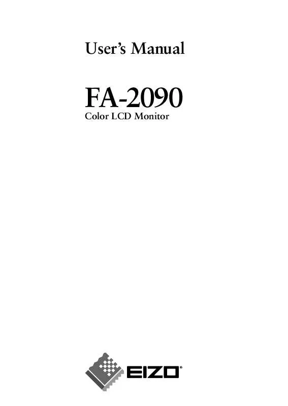 Mode d'emploi EIZO FA-2090