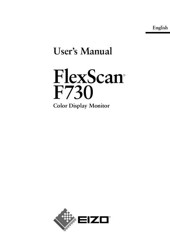 Mode d'emploi EIZO FLEXSCAN F730