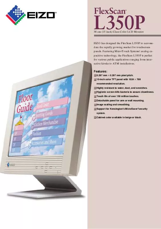 Mode d'emploi EIZO FLEXSCAN L350P