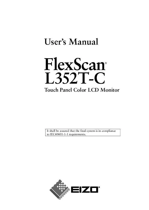 Mode d'emploi EIZO FLEXSCAN L352T-C