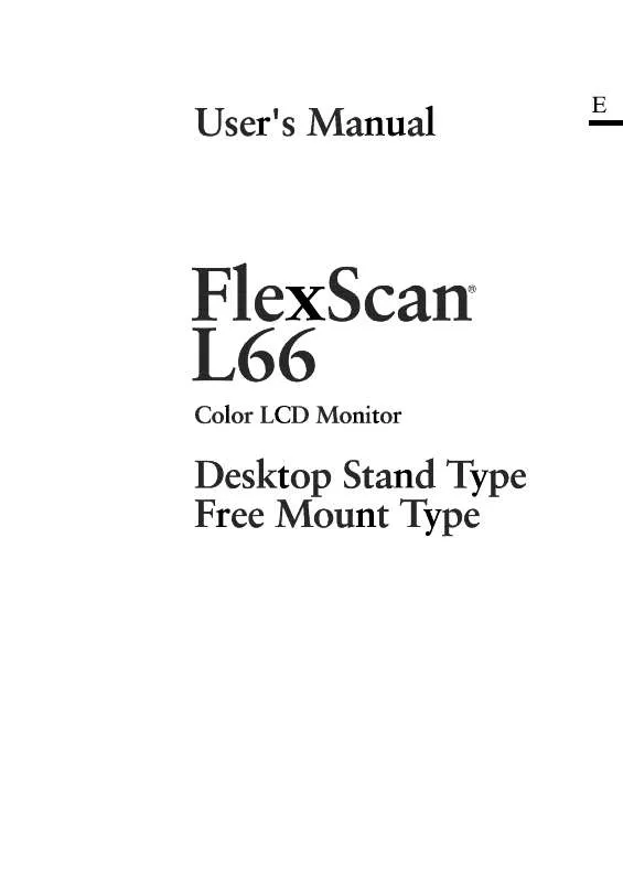 Mode d'emploi EIZO FLEXSCAN L66