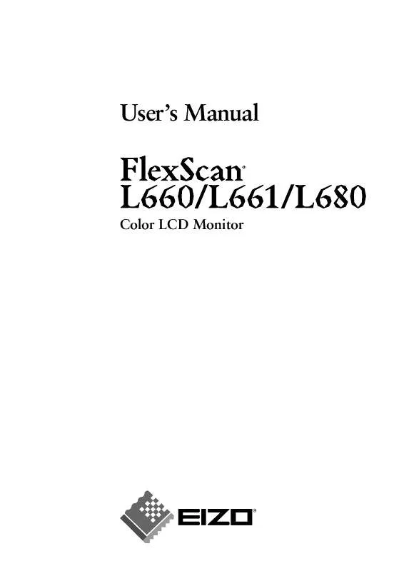 Mode d'emploi EIZO FLEXSCAN L680