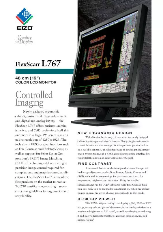 Mode d'emploi EIZO FLEXSCAN L767