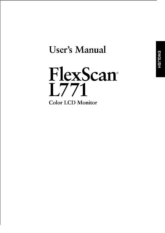 Mode d'emploi EIZO FLEXSCAN L771