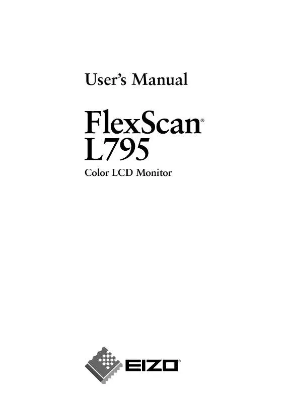 Mode d'emploi EIZO FLEXSCAN L795