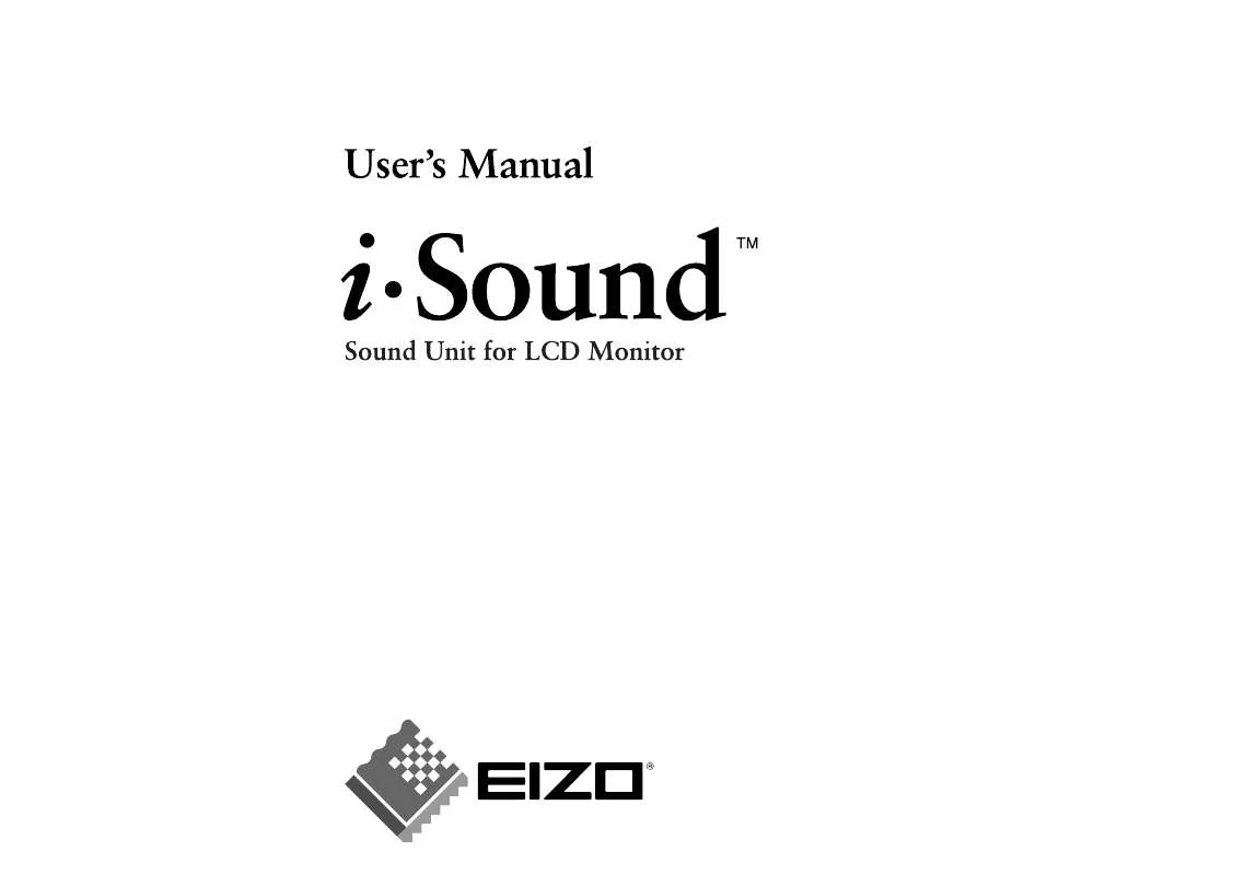 Mode d'emploi EIZO I·SOUND