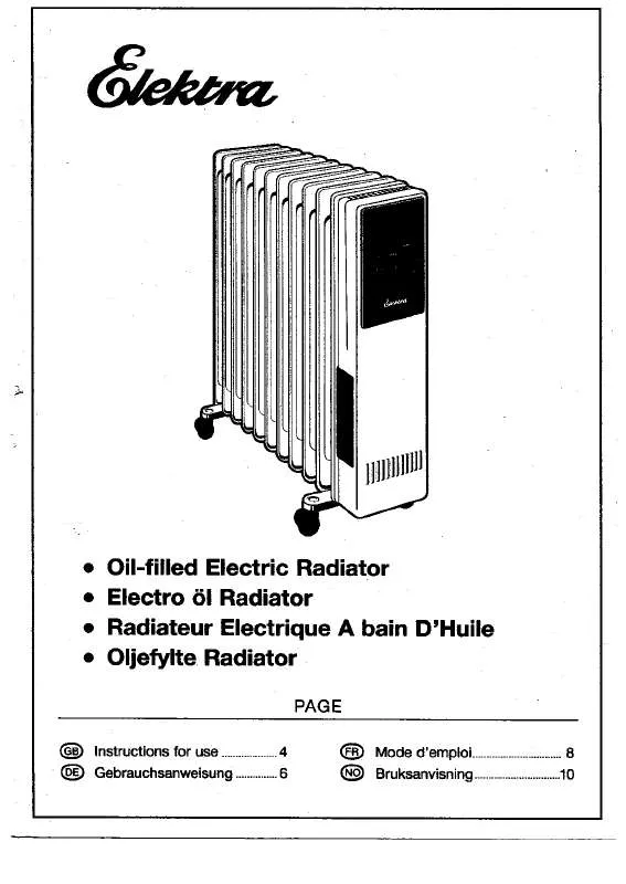 Mode d'emploi ELEKTRA EOR106